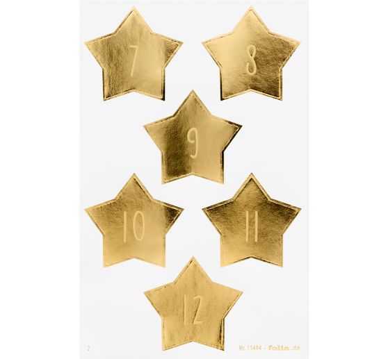 Adventskalender stickers "Stars Gold"