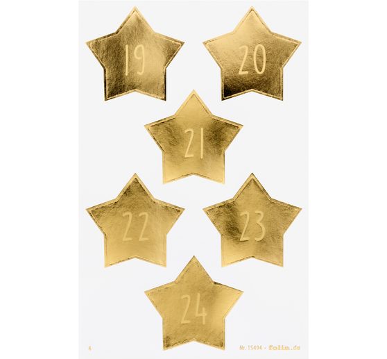 Adventskalender stickers "Stars Gold"