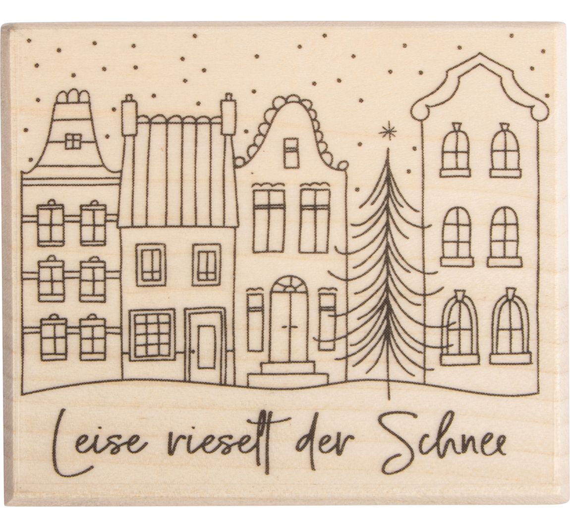 BUTTERER Stempel "Leise rieselt der Schnee"