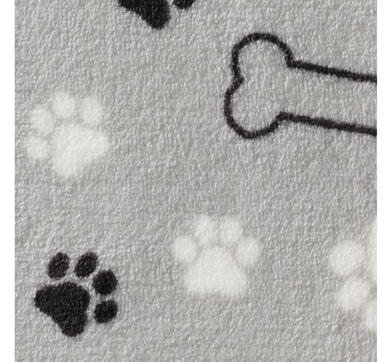 Fleece stof "Paws and bones"