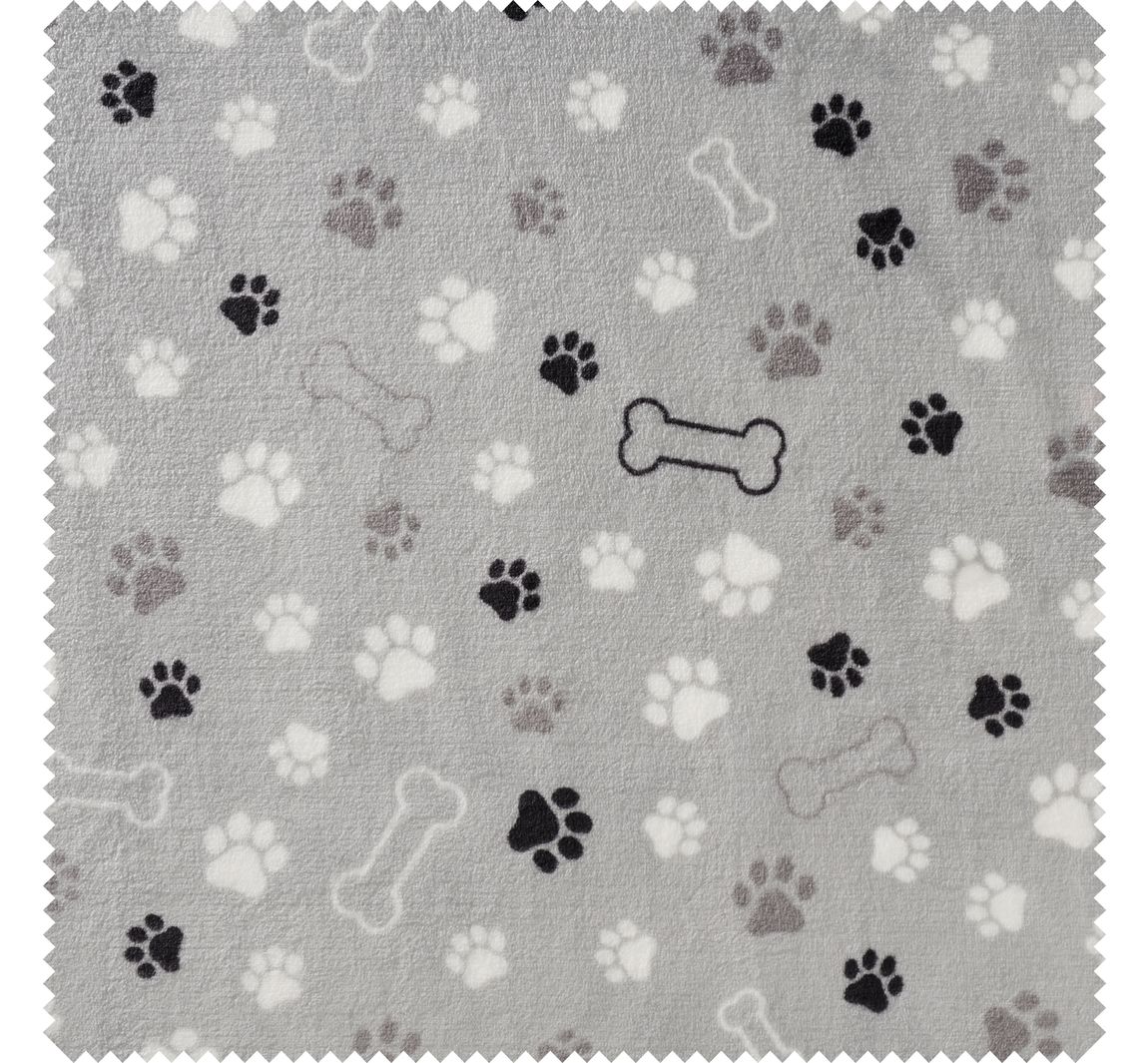 Fleece stof "Paws and bones"