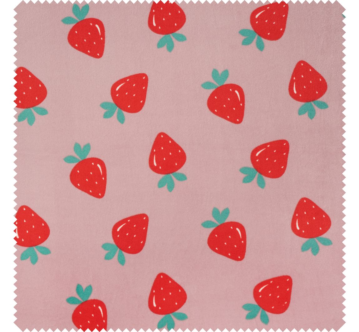 Polyester jersey chilly print "Aardbeien"