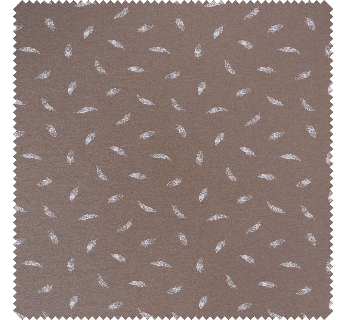Jersey stof "Feathers Taupe"