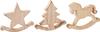 VBS Houten schommelfiguren "Paard, dennenboom en ster", set van 3