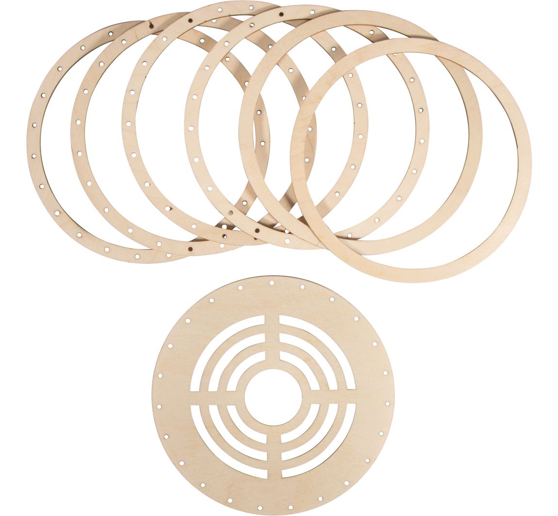 Houten ringenset "Lampenkap Natuur"