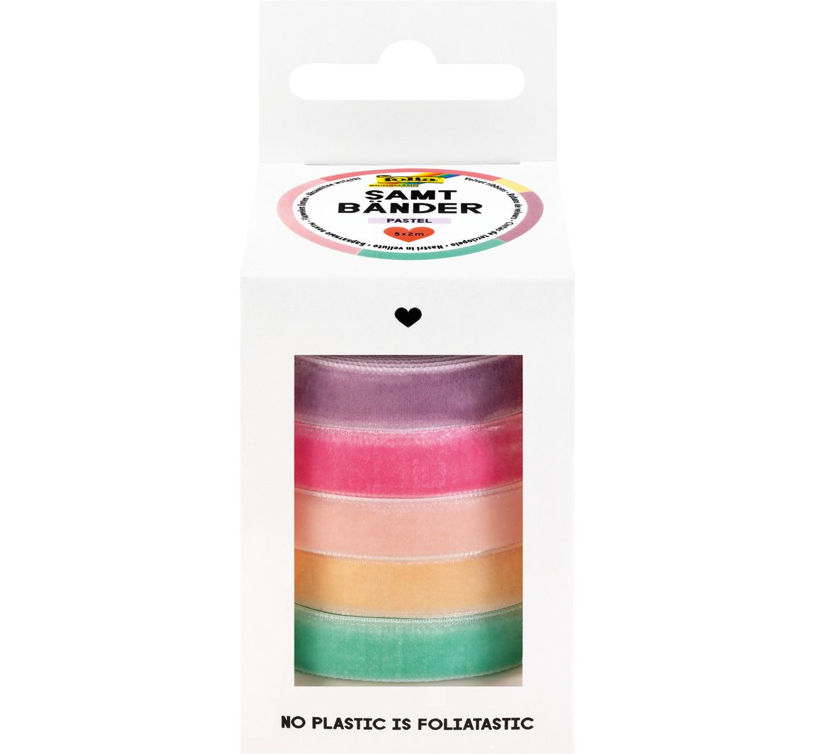 Fluwelen linten pastel
