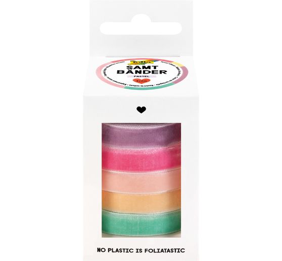 Fluwelen linten pastel