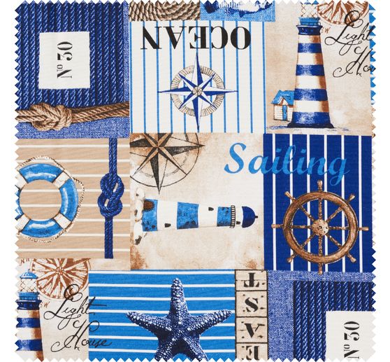 Decoration fabric linen optics "Sailing"