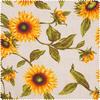 Decoratieve stof linnen optiek "Zonnebloem"