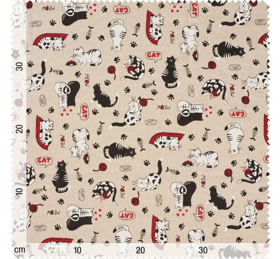 Decoratieve stof linnen optiek "Cats"