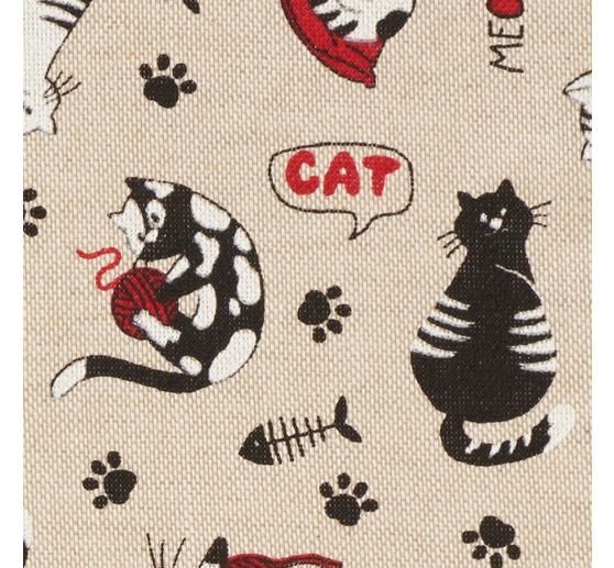 Decoratieve stof linnen optiek "Cats"