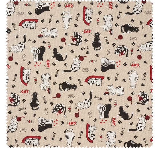 Decoratieve stof linnen optiek "Cats"