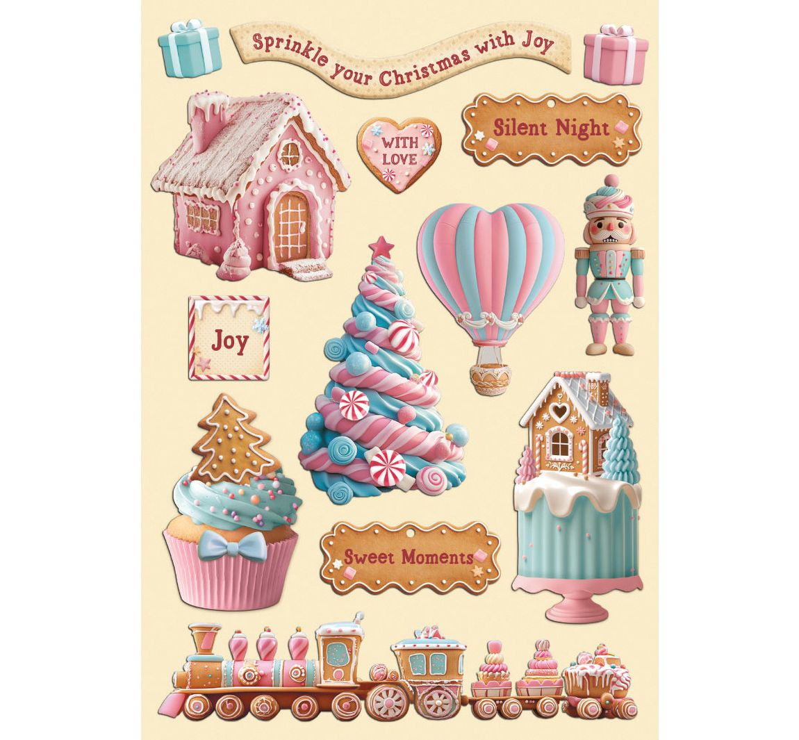 Lasercut motieven "Candy Christmas"