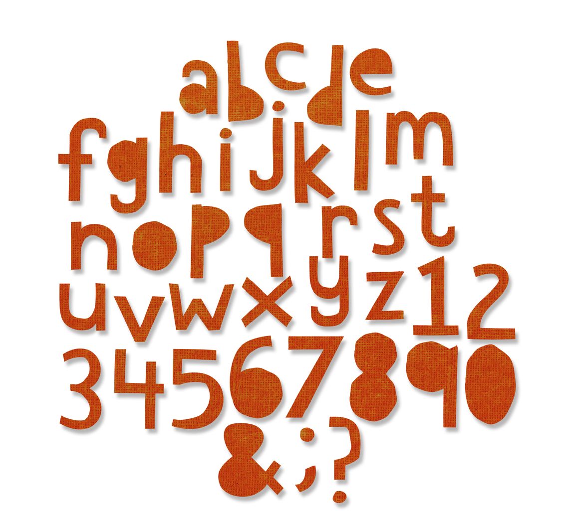 Sizzix Thinlits Ponssjabloon "Alphanumeric Cutout Lower by Tim Holtz"