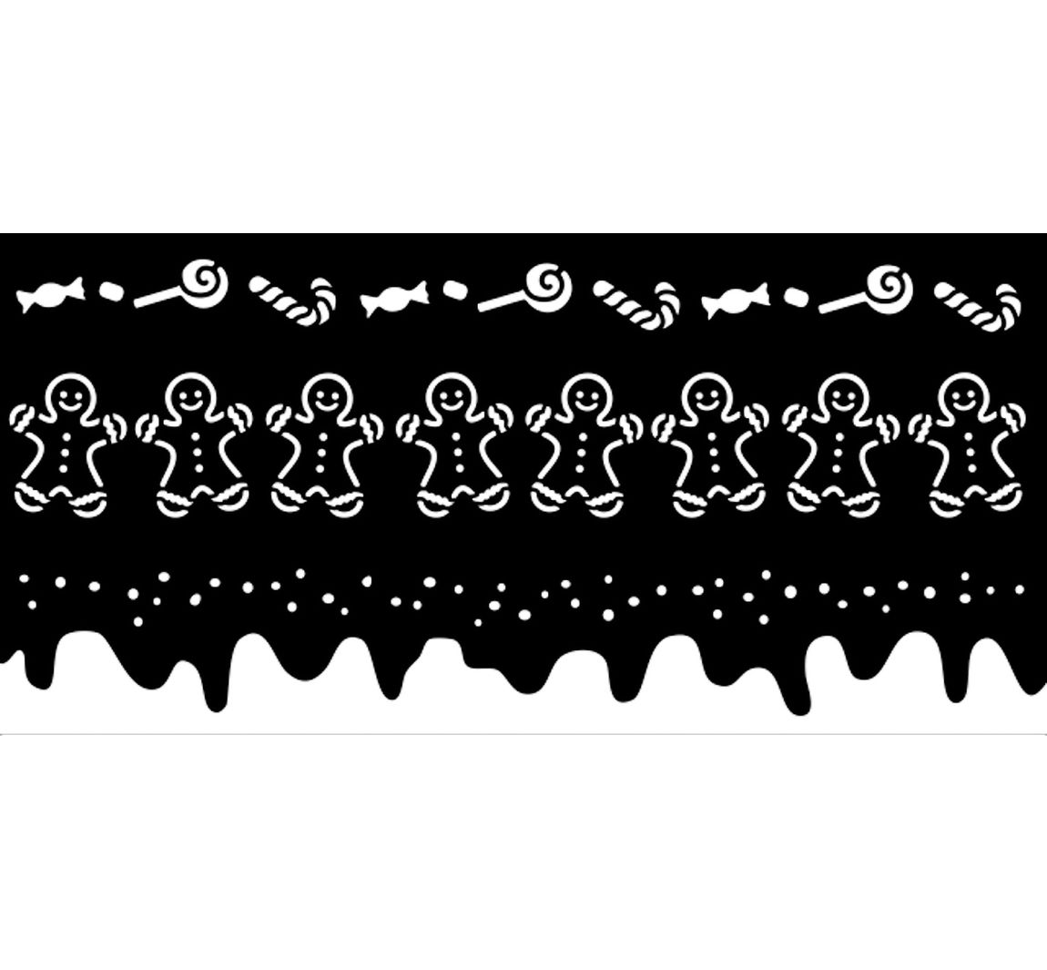 Sjabloon "Candy Christmas - Stripes"