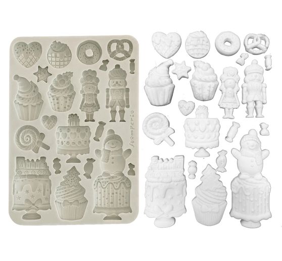 Siliconvorm A5 "Candy Christmas - Cakes"