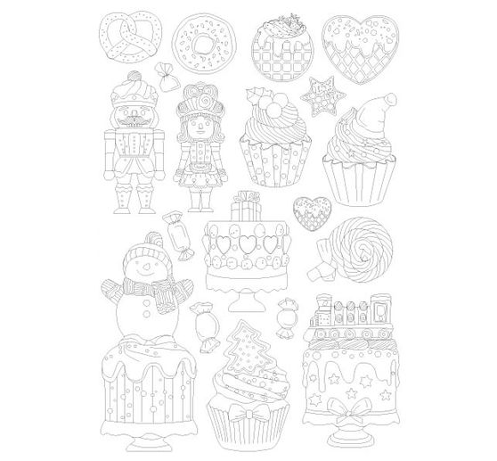 Siliconvorm A5 "Candy Christmas - Cakes"