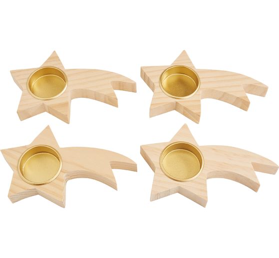 Houten metalen adventsring "Sterren", om in elkaar te zetten