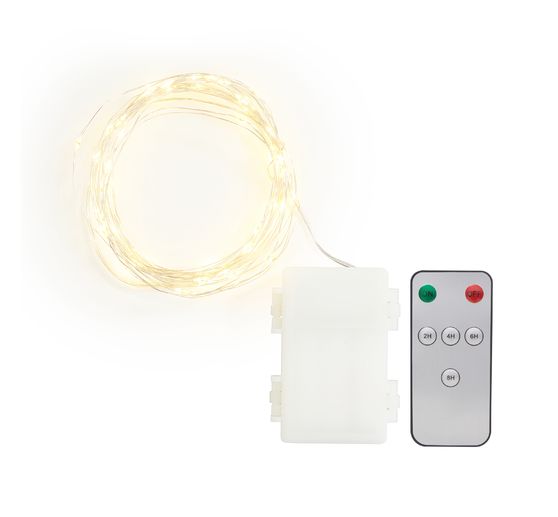 Outdoor micro LED light chain, with remote control, 50 LEDs