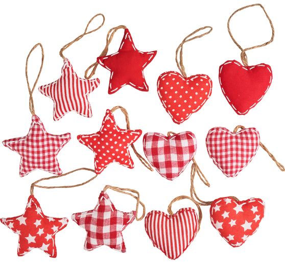 VBS Stoffen hangers "Ster en hart"