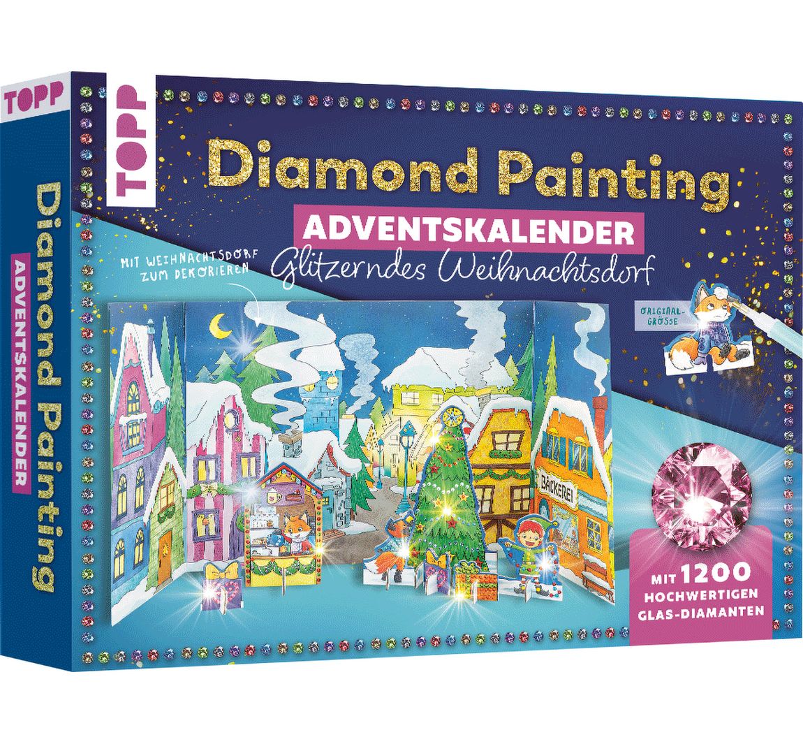 Creatieve set "Diamond Painting - Adventskalender Glitzerndes Weihnachtsdorf"