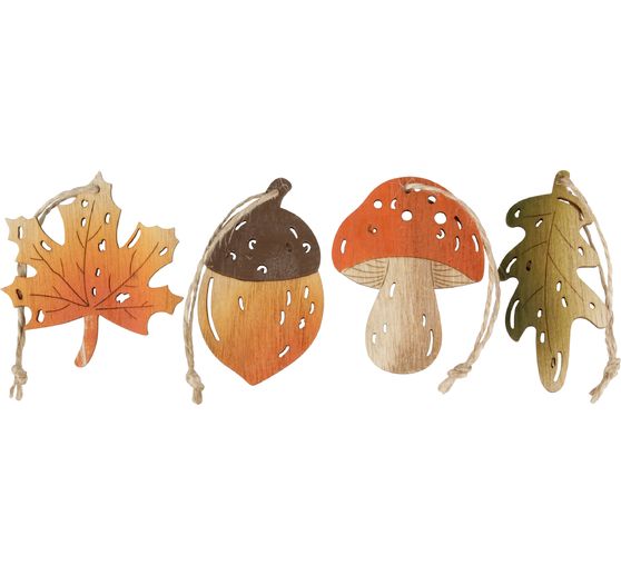 Wooden decoration pendant "Autumn love"