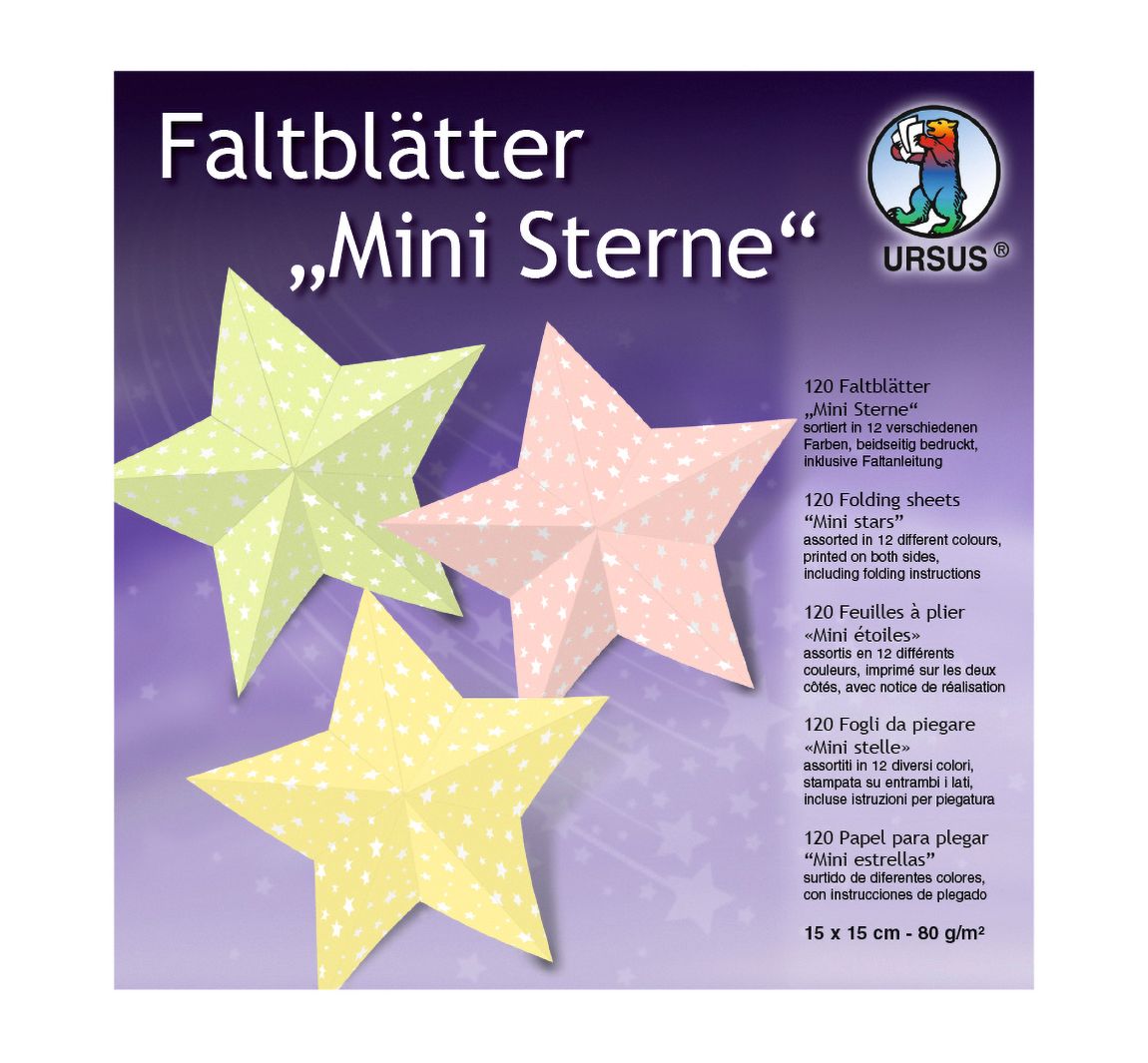 Vouwblaadjes "Mini sterren"
