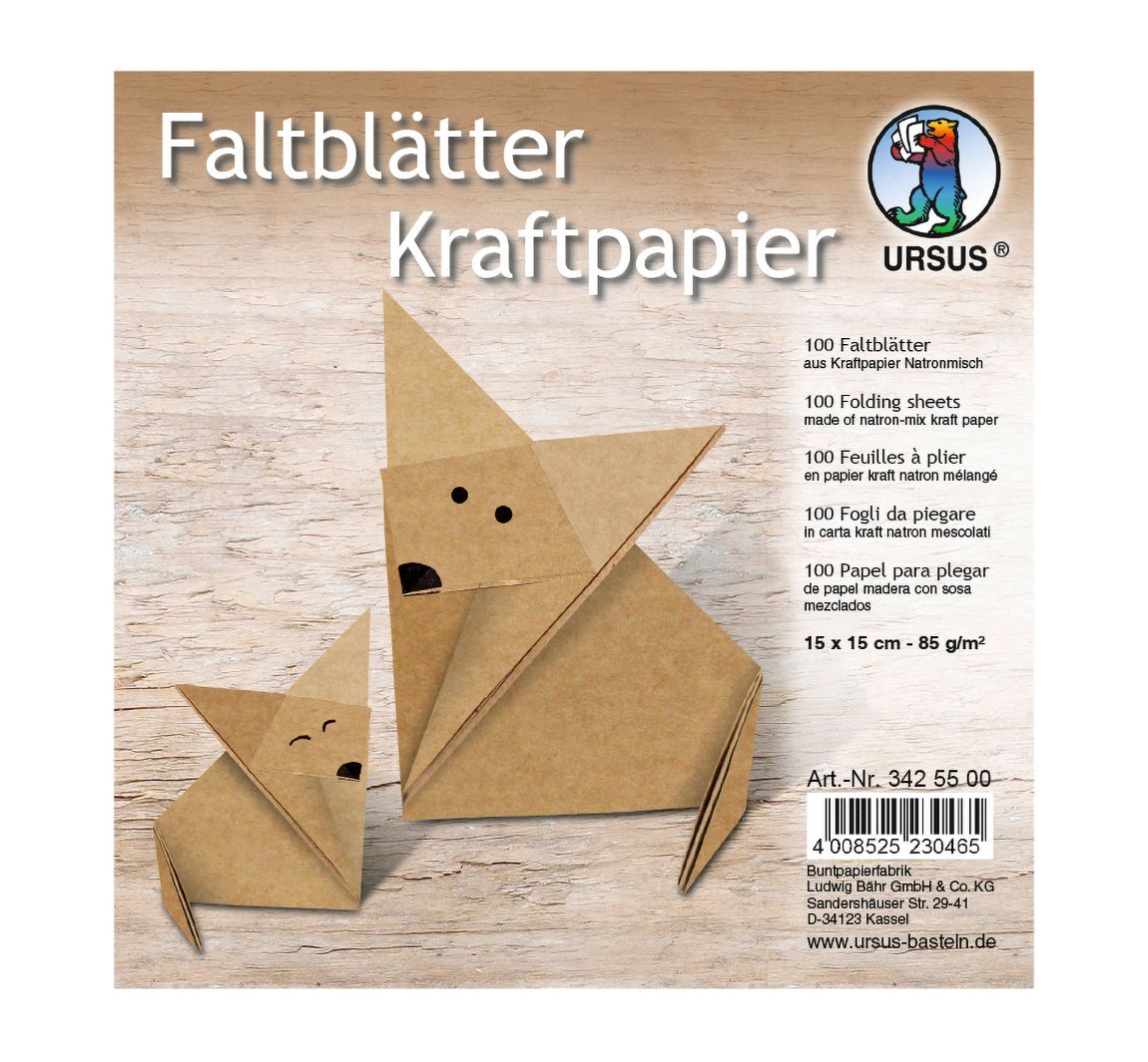 Vouwblaadjes  "Kraftpapier"
