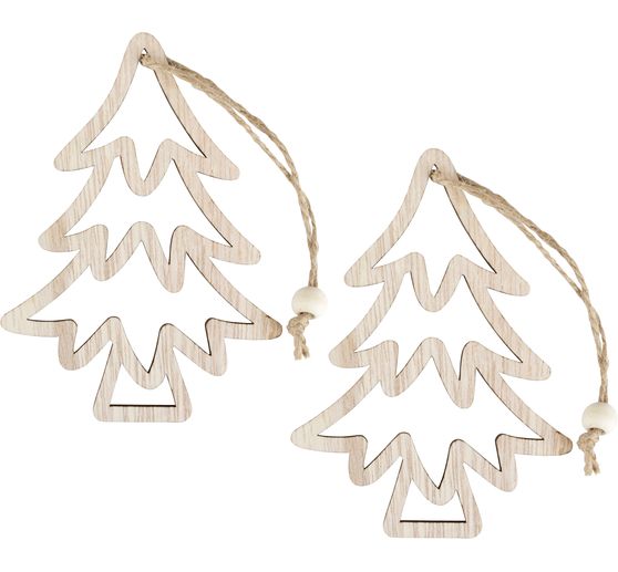 Houten decoratieve hanger kerstboom "Hollow"