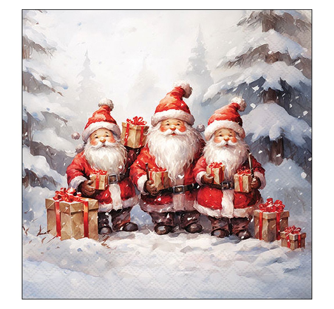 Servet "Santa Triplets"