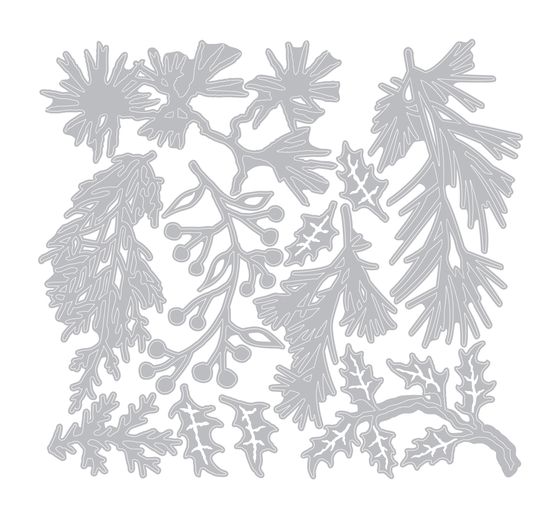 Sizzix Thinlits Ponssjabloon "Holiday Greens by Tim Holtz"
