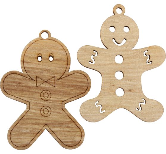 Houten decoratieve hanger "Peperkoekmannetje"