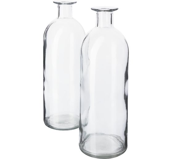 VBS Glazen vazen "Bottle", 2 stuks
