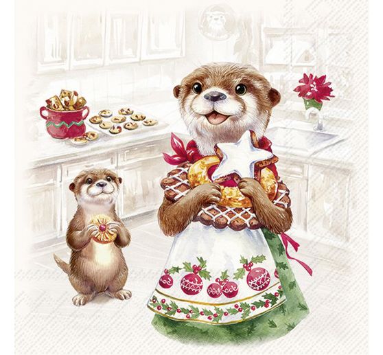 Servet "Otter Family Baked"