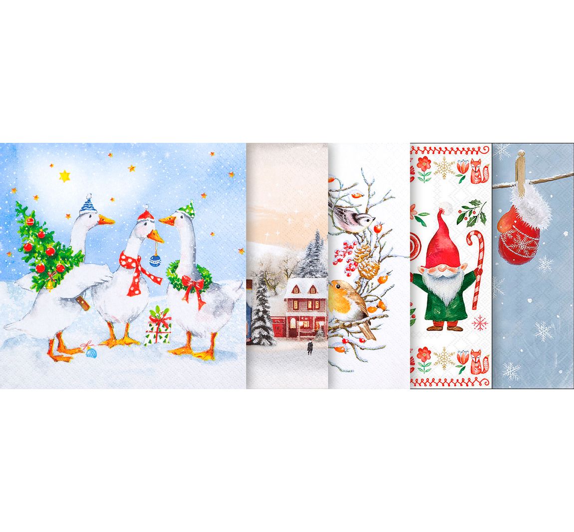 VBS Servetten set "Winter & Kerstmis"