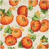 Motif fabric linen optics "Pumpkin"