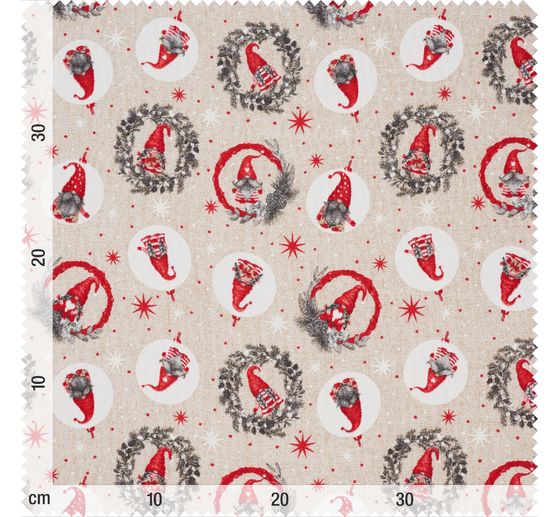 Decoration fabric linen optics "Gnome"