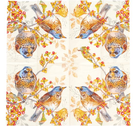 Papieren zakdoeken "Autumn Birds"
