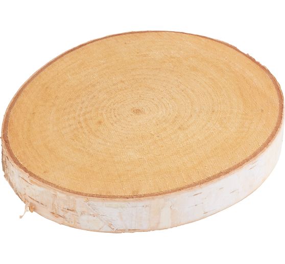 Berkenschijf "Rond", naturel