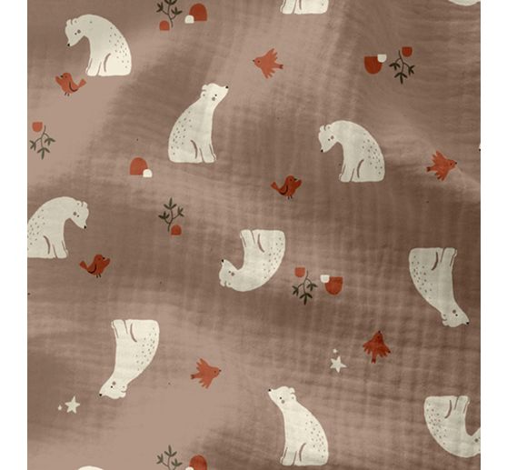 Musselein cotton fabric "Polar bear"