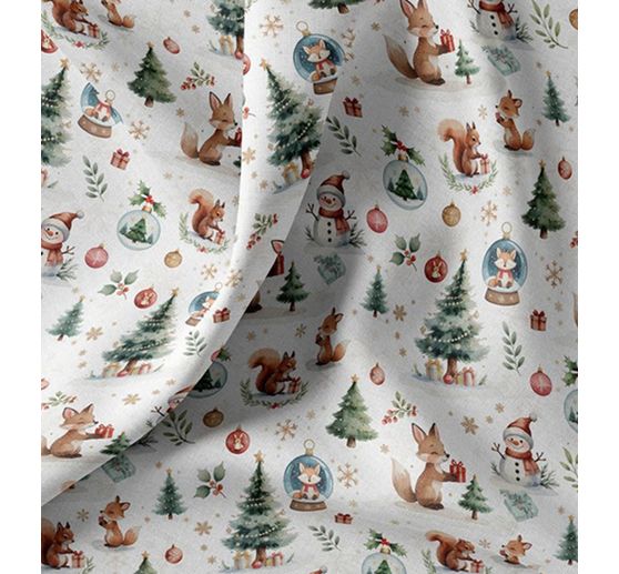 Katoenen stof "Snowys Winter magic"