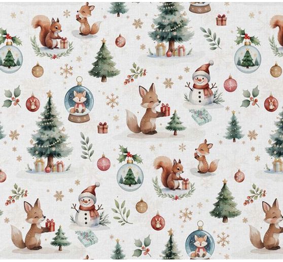 Katoenen stof "Snowys Winter magic"