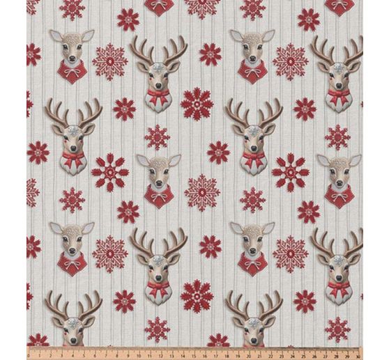 Katoenen stof "Nordic Reindeer"