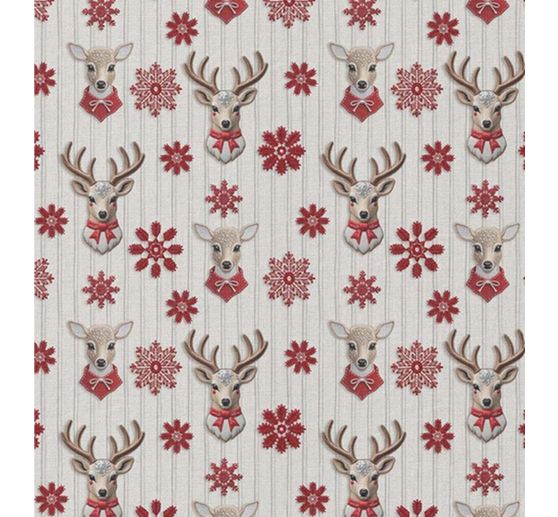 Katoenen stof "Nordic Reindeer"