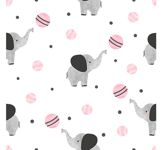 Cotton fabric "Elephant Lilo"