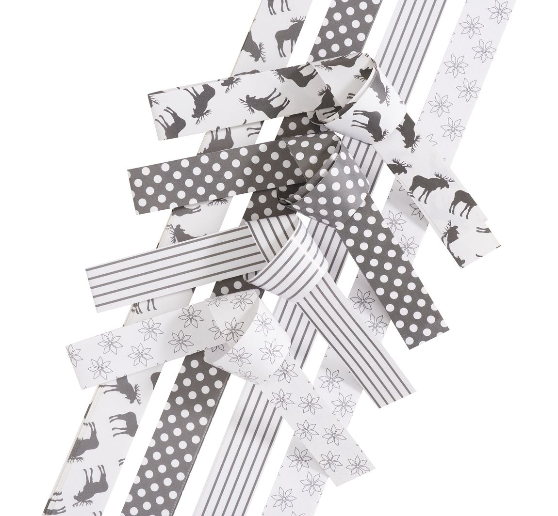 Papieren strips "X-Mas Grey"