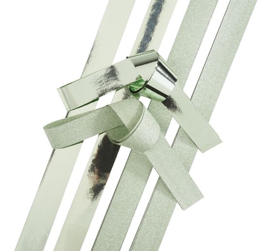 Papieren strips "Sage glitter"