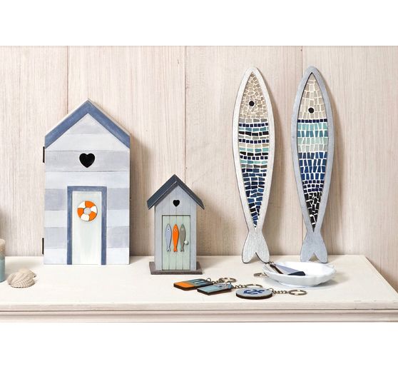 Wooden key box "Beach house"