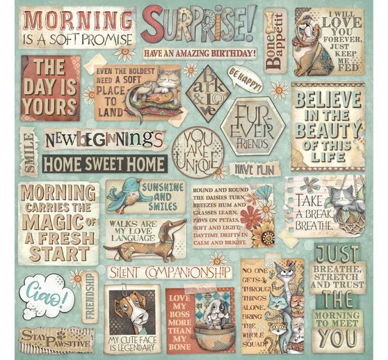 Scrapbook blok "Furry Friends"