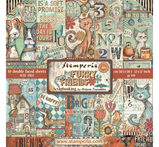 Scrapbook blok "Furry Friends"